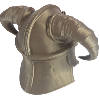 Horned Warrior Helmet – Fantasy Viking-Style Armor Prop for RPG Displays, Cosplay Dioramas & Gothic Shelf Decor – 3D Printed in Canada