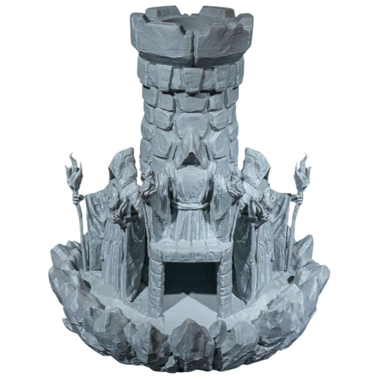 Mad Wizard Dice Tower for DND, Pathfinder, Tabletop RPGs – Sorcerer Tower Sculpture Dice Roller – Fantasy Gaming Accessory – 3D Printed in Canada