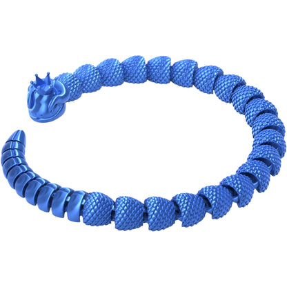 Articulated Snake Fidget Figurine – Textured Posable Serpent for Desk Display, Stress Relief & DIY Painting – 3D Printed in Canada