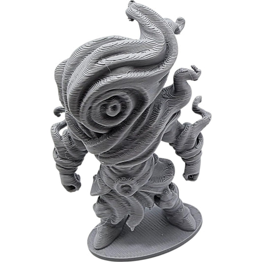 Tornado Elemental Figurine – Whirlwind Storm Elemental Boss Miniature for RPG Battles – Paintable Air Creature – 3D Printed in Canada