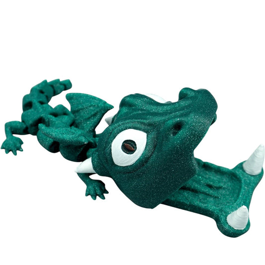 Phone Eater Baby Dragon – Funny Articulated Dragon Phone Stand & Collectible Desk Holder – 3D Printed in Canada