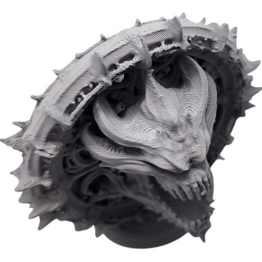 Demon Portal Miniature – Spiked Ring Gate with Infernal Creature for Tabletop Gaming, Dioramas & Fantasy Displays – 3D Printed in Canada