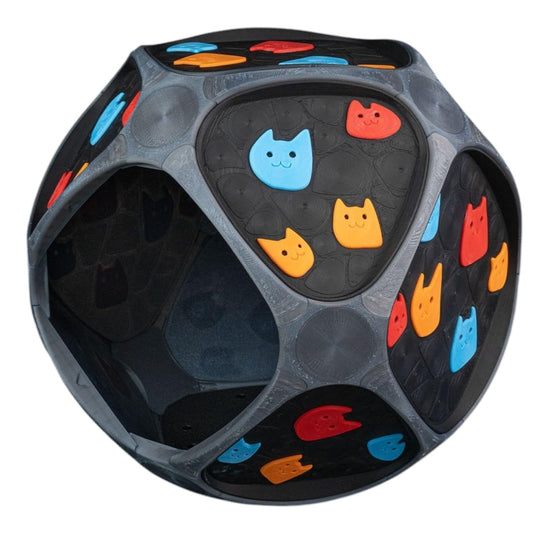 Kitty Pattern Pet House – Colorful Cat Cave Bed with Playful Design – Cozy Indoor Pet Shelter for Cats & Small Dogs – 3D Printed in Canada