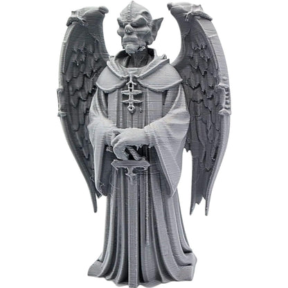 Fallen Celestial Gargoyle Statue – Gothic Angel Figurine for Desk or Shelf Display, Medieval Fantasy Decor for Adults and Teens – 3D Printed in Canada