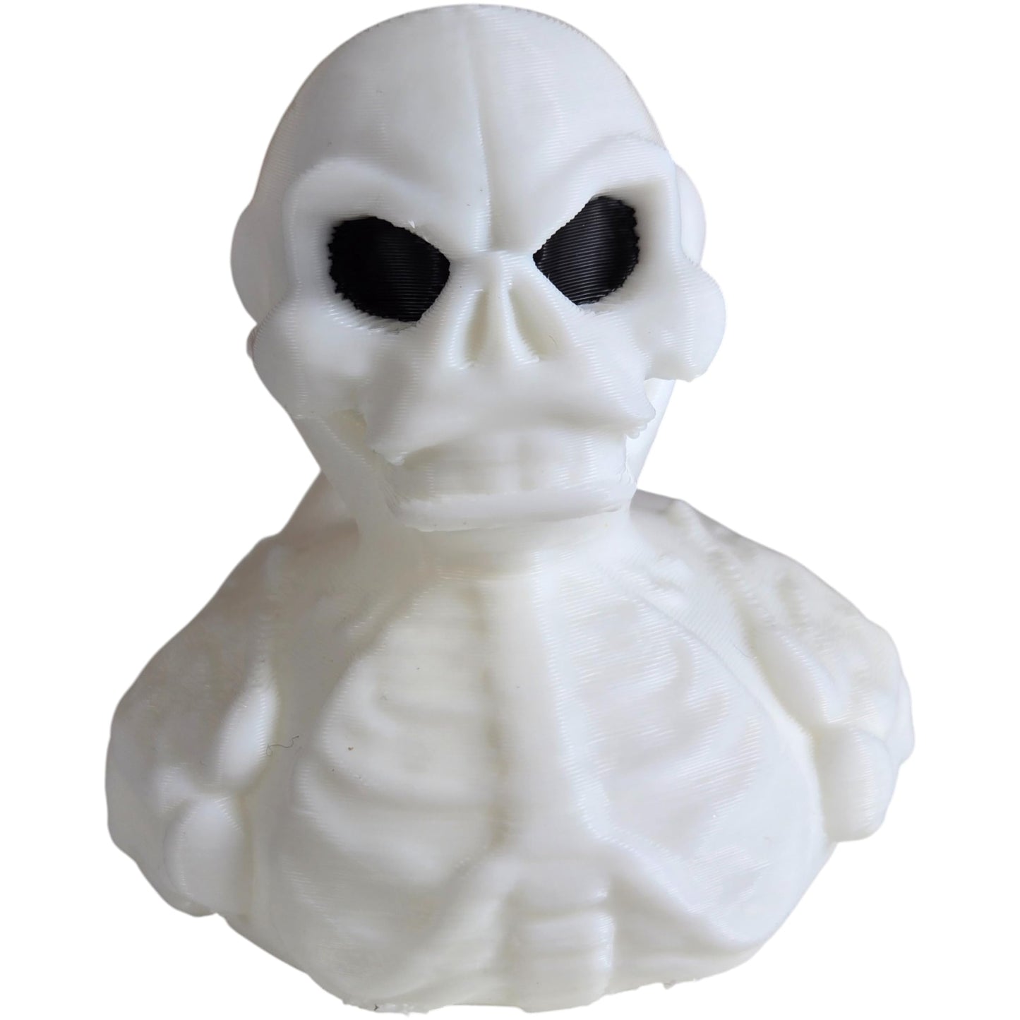 Skeleton Duck Figurine – Creepy Halloween Gothic Rubber Duck Alternative for Spooky Décor, Horror Collectibles & Gag Gifts – 3D Printed in Canada