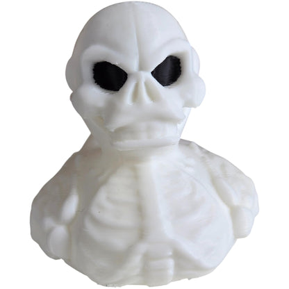 Skeleton Duck Figurine – Creepy Halloween Gothic Rubber Duck Alternative for Spooky Décor, Horror Collectibles & Gag Gifts – 3D Printed in Canada