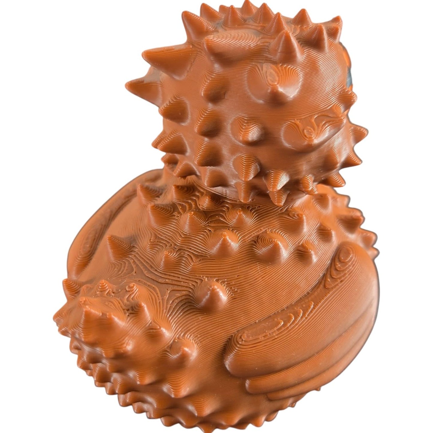 Horned Lizard Duck Figurine – Duck-Lizard Hybrid – Funny Spiky Animal Mash‑Up Collectible – Quirky Reptile Duck Gift or Desk Decor for Teens & Adults – 3D Printed in Canada