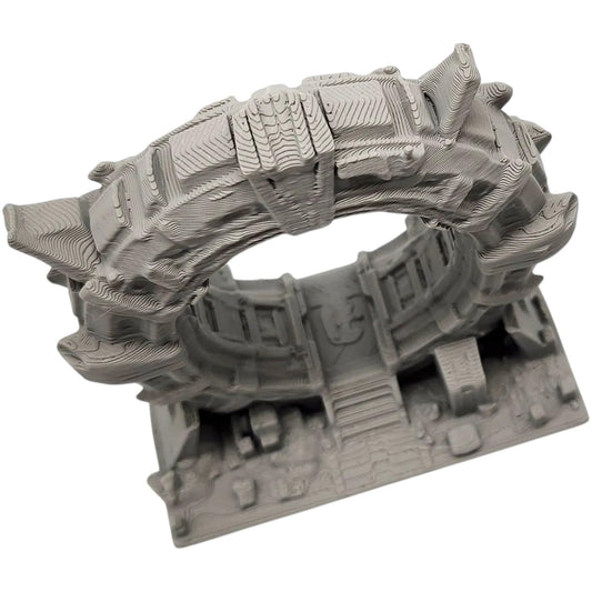 Sci-Fi Dimensional Gateway – Futuristic Arch Terrain for TTRPG, Wargames, or Dioramas – Alien Tech Structure – 3D Printed in Canada
