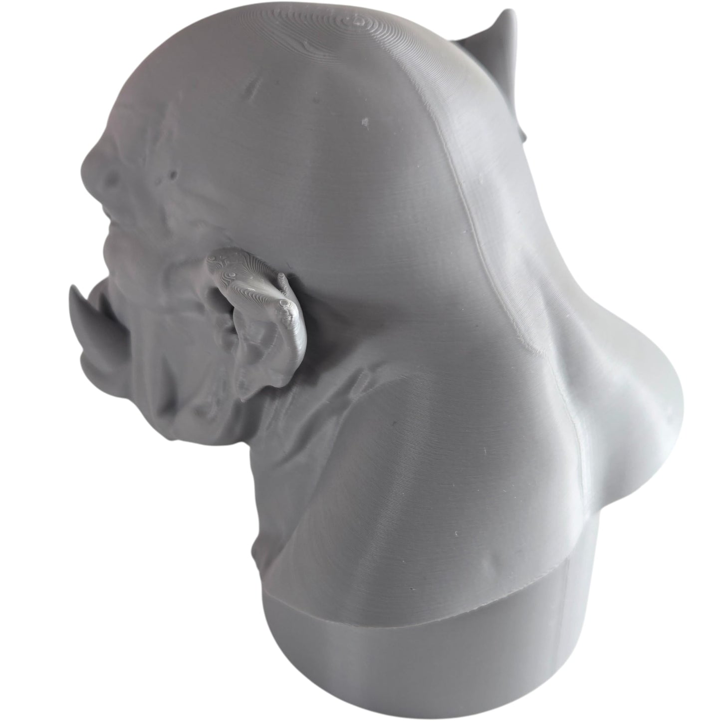 Orc Bust Sculpture – Fantasy Monster Head Figurine for Display, Painting, or RPG Inspiration – Grim Orc Decor Model – 3D Printed in Canada
