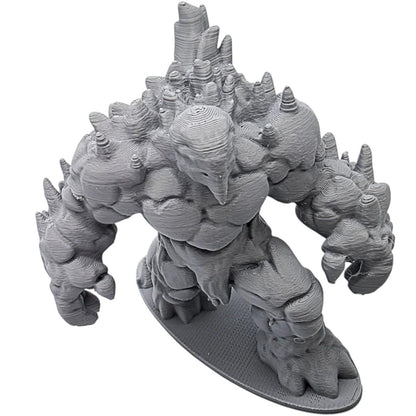 Moving Mountain Golem Miniature – Elemental Rock Creature for Fantasy RPG, Display, or Diorama Terrain – Earth Guardian Figurine – 3D Printed in Canada