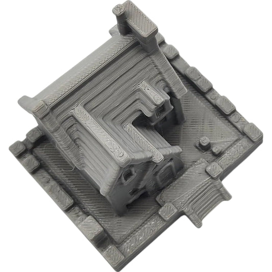 Stone House Miniature – Fantasy Cottage Terrain with Walled Base for Tabletop RPG Maps, Dioramas & Village Displays – 3D Printed in Canada