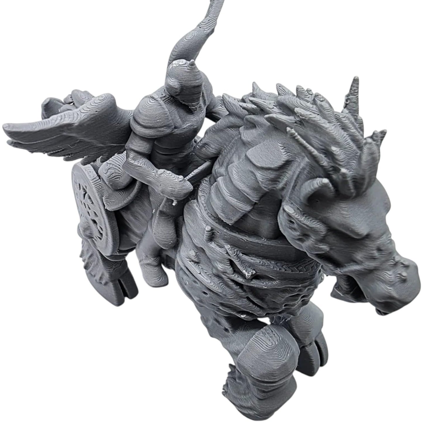 Armored Angel on Warhorse Figurine – Celestial Knight Miniature with Wings and Steed for Fantasy RPG, Dioramas, or Display – 3D Printed in Canada