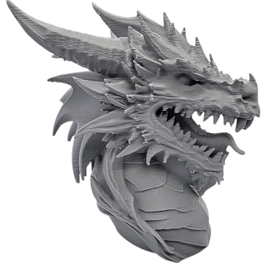 Monstrous Sea Dragon Bust – Aquatic Fantasy Beast Sculpture with Jagged Fins & Ferocious Roar – Ocean Horror Display Piece – 3D Printed in Canada