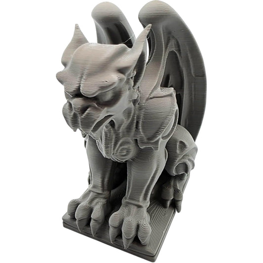 Perchwarden Gargoyle Statue – Gothic Fantasy Decor for Desk, Shelf or RPG Tabletop – Striking Guardian Figurine for Home or Office Display – 3D Printed in Canada