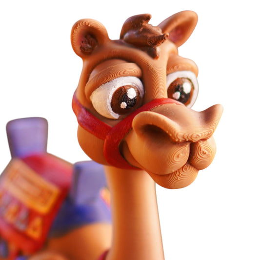 Articulated Camel Figurine – Print-in-Place Desert Animal Collectible with Movable Legs – 3D Printed in Canada