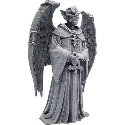 Fallen Celestial Gargoyle Statue – Gothic Angel Figurine for Desk or Shelf Display, Medieval Fantasy Decor for Adults and Teens – 3D Printed in Canada