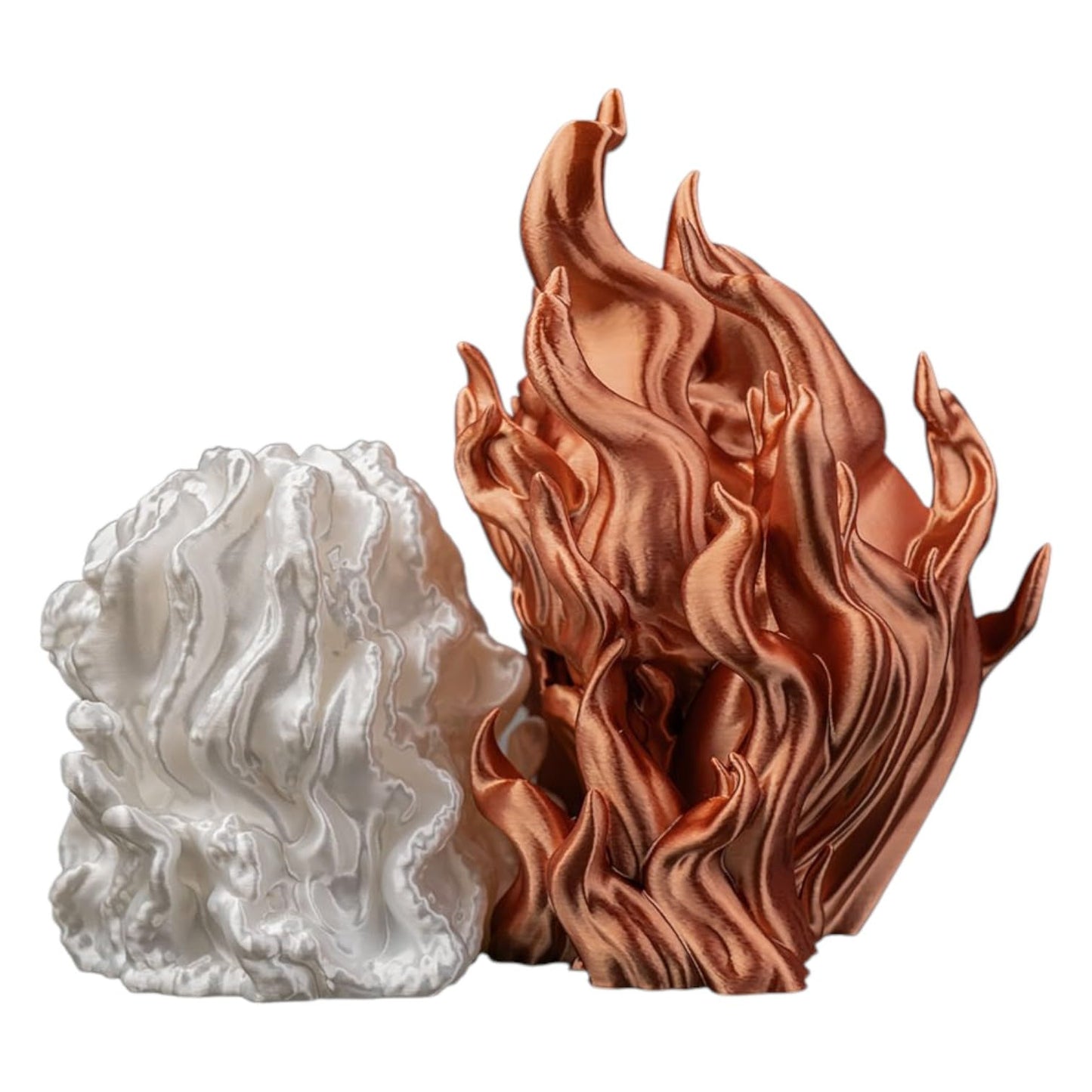 Elemental Love Statue – Fire & Ice Romantic Sculpture for Couples & Home Déco – 3D Printed in Canada