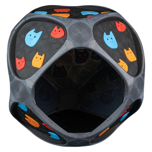Kitty Pattern Pet House – Colorful Cat Cave Bed with Playful Design – Cozy Indoor Pet Shelter for Cats & Small Dogs – 3D Printed in Canada
