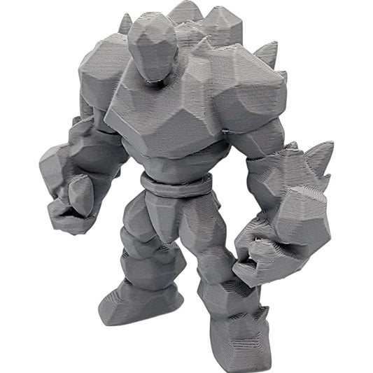 Greater Earth Elemental Figurine – Rock Golem Style Desktop Statue for Display, Collectibles, and Shelf Decor – 3D Printed in Canada