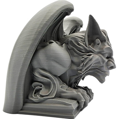 Gargoyle Watcher Figurine – Gothic Guardian Statue for Shelf, Desk, or Altar Display – Tabletop Fantasy Décor for Home or Office – 3D Printed in Canada