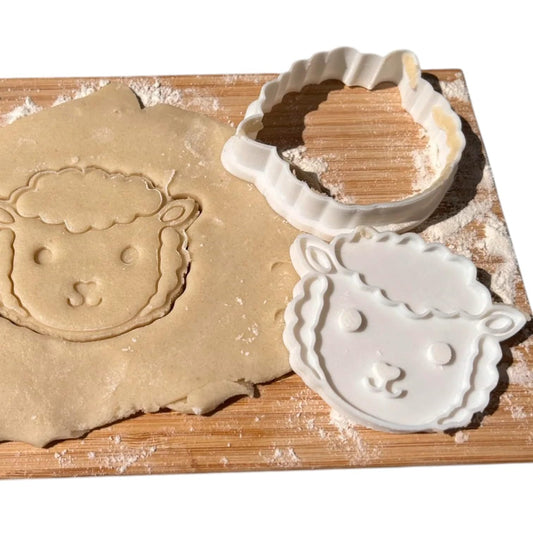 Sheep Cookie Cutter Set of 3 Sizes (3" 4" 5") – Farm Animal Baking & Fondant Mold – 3D Printed in Canada