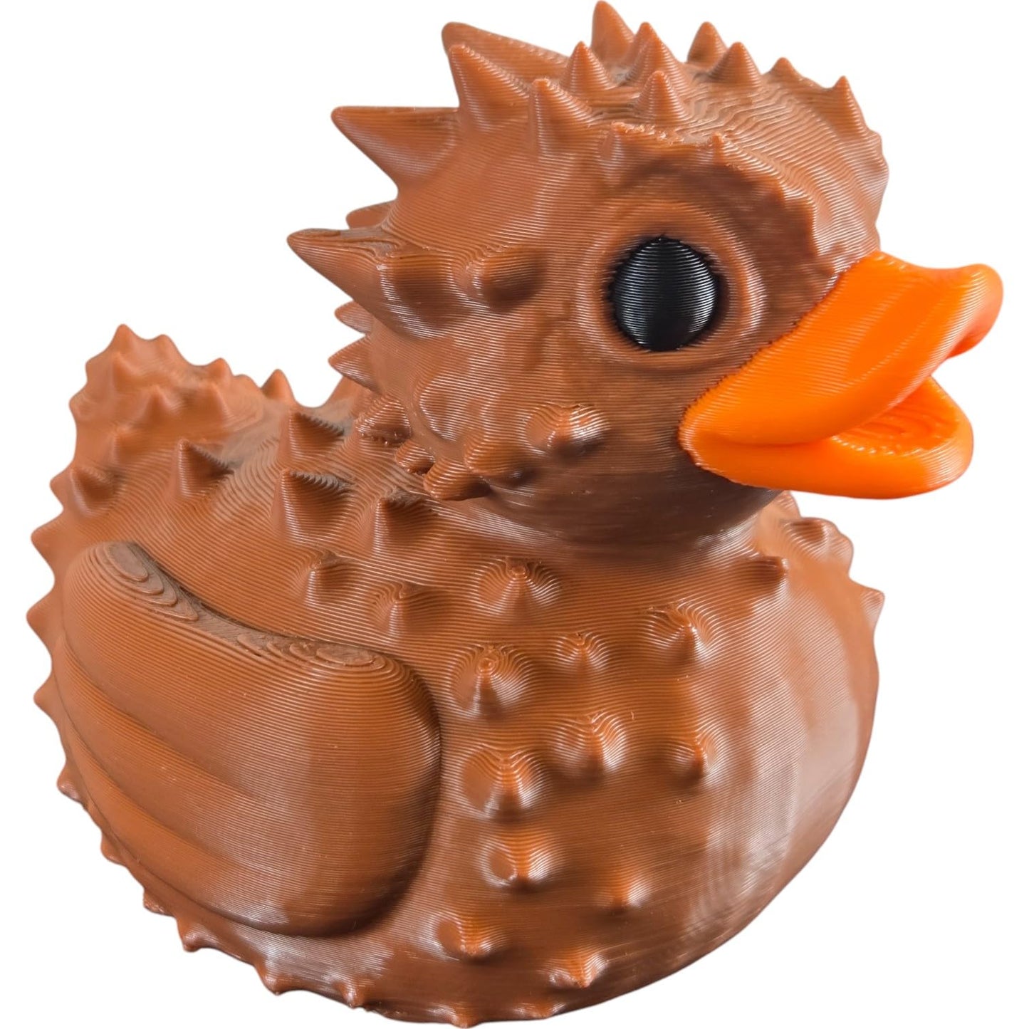 Horned Lizard Duck Figurine – Duck-Lizard Hybrid – Funny Spiky Animal Mash‑Up Collectible – Quirky Reptile Duck Gift or Desk Decor for Teens & Adults – 3D Printed in Canada
