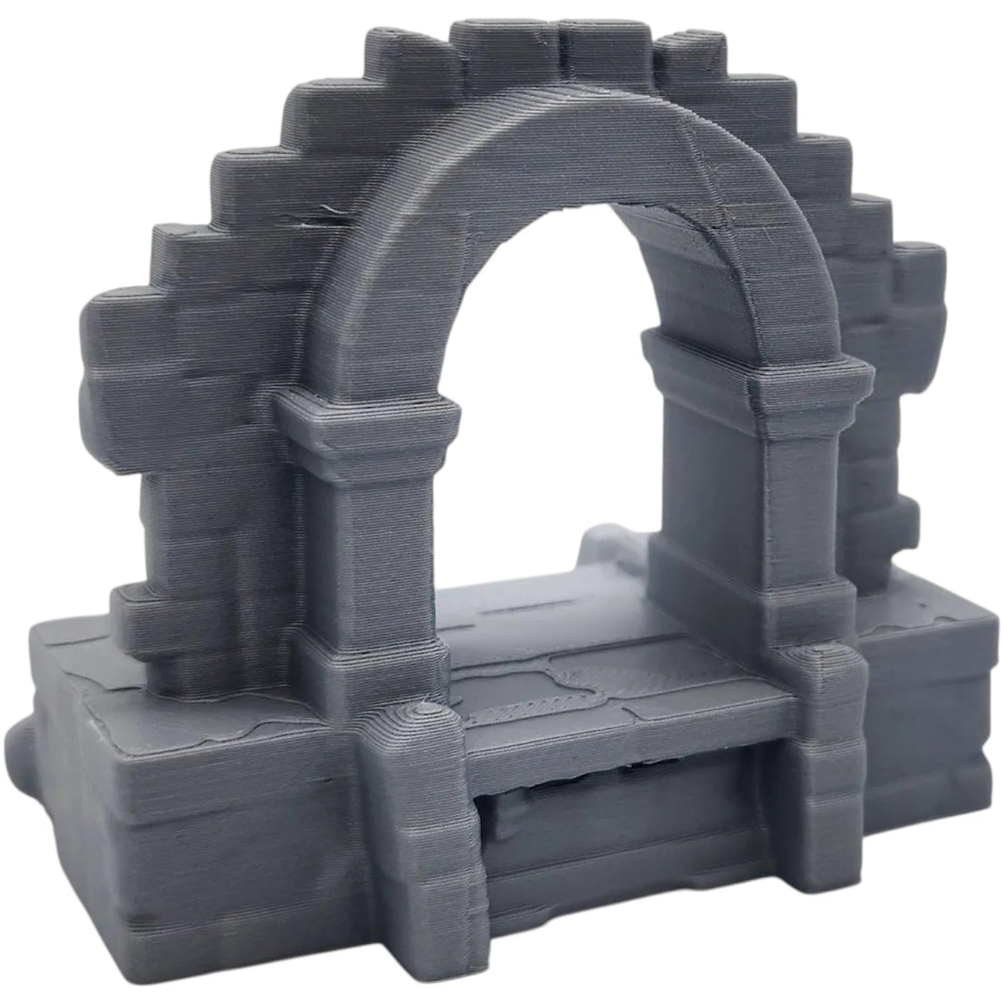 Open Stone Arch Entrance Miniature – Fantasy Terrain Gateway for Tabletop RPGs, Dungeons & Dioramas – 3D Printed in Canada