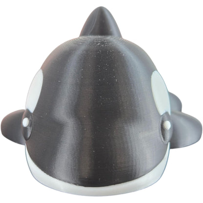 Cute Articulated Orca Whale Fidget with Big Eyes – Killer Whale Sensory Desk Toy for Teens & Adults – Flexible Ocean Animal Figurine for Stress Relief & Decor – 3D Printed in Canada