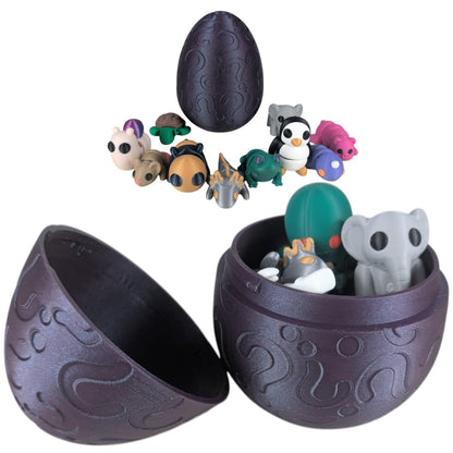 Mystery Mini Animals Packs – Collectible Figurines in a Mystery Egg – Blind Box Surprises for Teens & Adults – Stress Relief Desk Toys for Anxiety, ADHD, Autism – 3D Printed in Canada