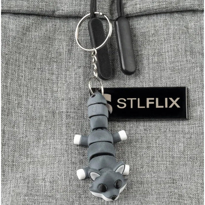 Wolf Rest – Set of 3 Wolf Keychains with Articulated Animal Fidget Figures – Desk Pet Collectibles for Teens & Adults – 3D Printed in Canada