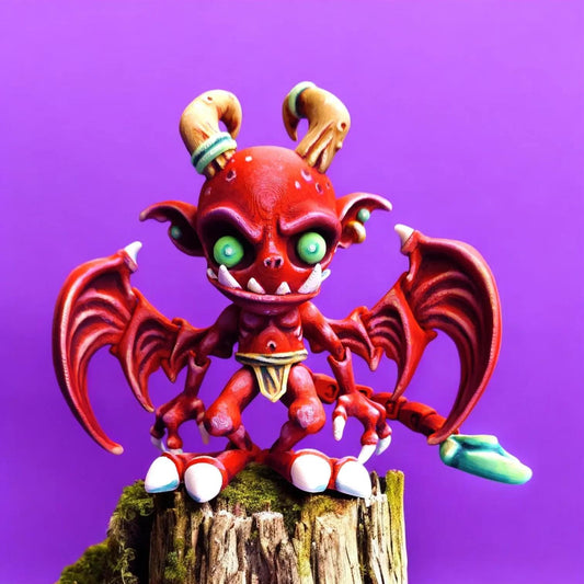 Articulated Imp Figurine – 3D Printed Mythical Collectible & Poseable Decor | Eco-Friendly