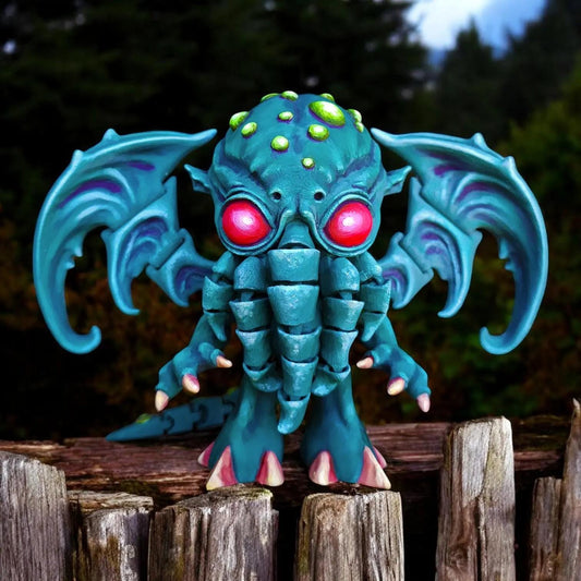 Articulated Cthulhu Figurine – 3D Printed Mythical Collectible & Poseable Decor | Eco-Friendly