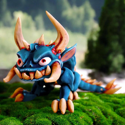 Articulated Hodag Figurine – 3D Printed Cryptid Collectible & Poseable Decor | Eco-Friendly