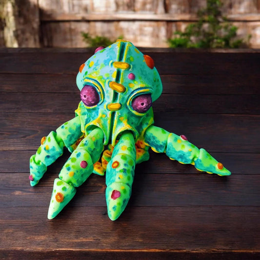 Articulated Stuffed Octopus Figurine – 3D Printed Quirky Marine Collectible & Poseable Decor | Eco-Friendly