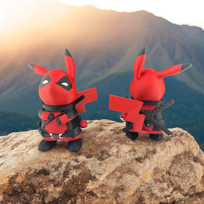 PikaPool – 3D Printed Pikachu x Deadpool Mashup Figurine | Fun Collectible for Pokémon and Marvel Fans