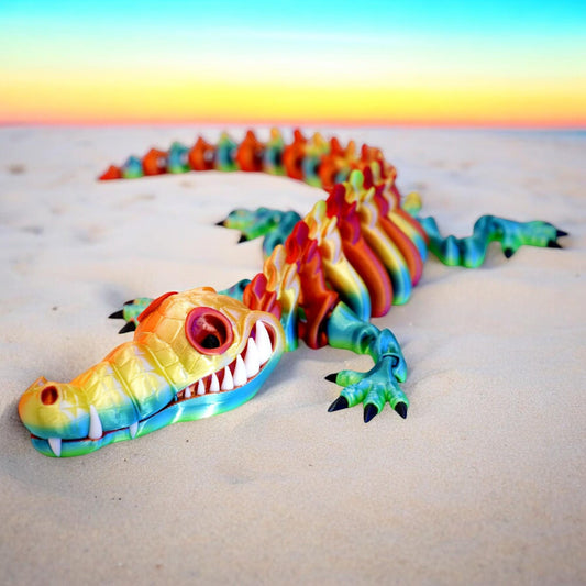 Flexi Factory Crocodile – 3D Printed Articulated Crocodile | Poseable & Fun Collectible