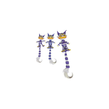 Articulated Creepy Cat Figurine - 3D Printed Poseable Gothic Collectible | Eco-Friendly Decor