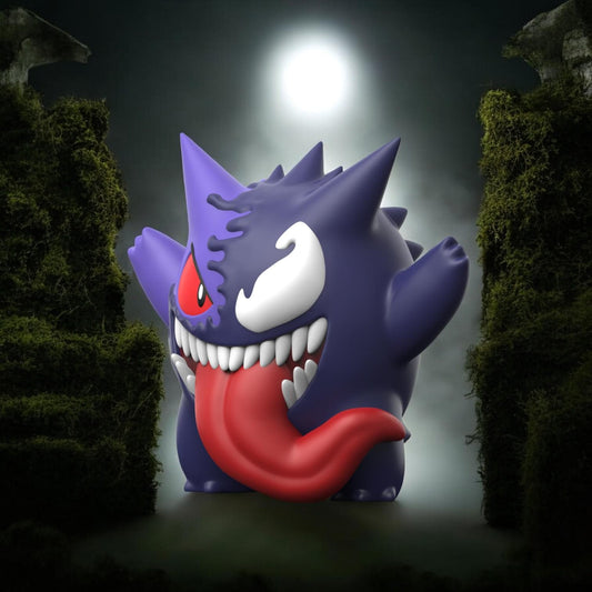 Venom Gengar-Inspired Collectible Figurine – 3D Printed Pokémon Fan Art Fusion | Unique Desk Display