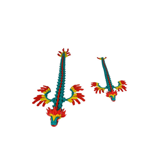 Articulated Quetzalcoatl Figurine – 3D Printed Aztec God Collectible & Poseable Decor | Eco-Friendly
