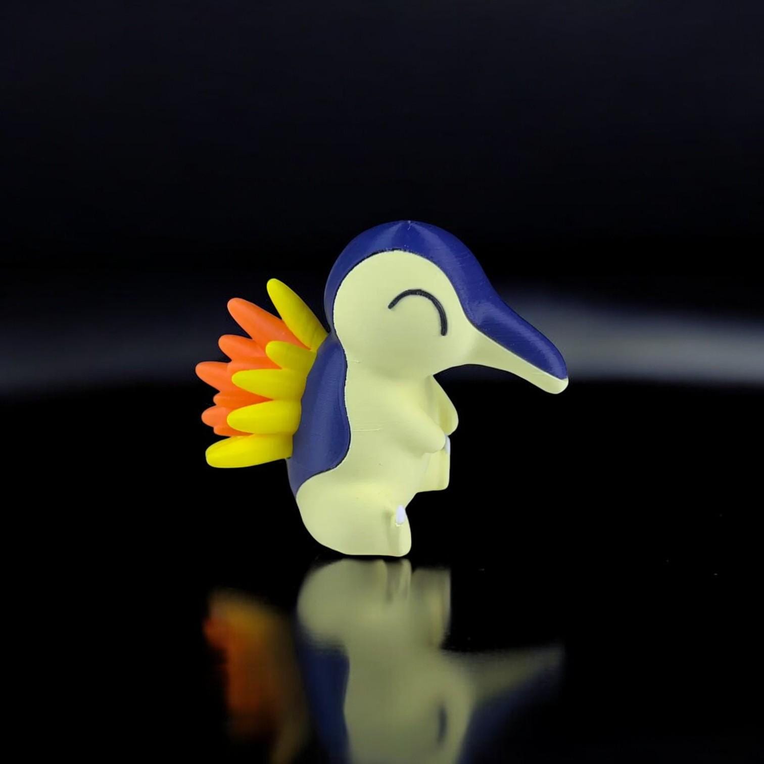 Adorable Cyndaquil-Inspired 3D Printed Pokémon Figurine | Collectible Display Decor