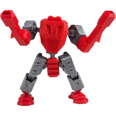 Steel Sentinel – 16-Part DIY Combat Mecha Model Kit with Dual Cannons & Articulated Joints – 3D Printed in Canada — 3D Printed Collectible by 3DCentral