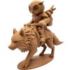 The Wolf Rider Owl Figurine – Fantasy Owl Mounted on Wolf with Pack & Gear – Owls & Dragons Collection – Paintable Display Miniature – 3D Printed in Canada — 3D Printed Collectible by 3DCentral