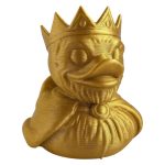 Royal King Duck Figurine – Medieval Duck Collectible with Crown and Cape – Fantasy Rubber Duck Sculpture for Desk or Shelf