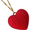 Knitted Heart Pendant – Cozy Textured Valentine Ornament for Gifting or Decor – 3D Printed in Canada — 3D Printed Collectible by 3DCentral