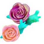 Tiny Rose Snail Figurine