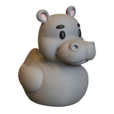 Hippopotamus Duck Figurine – Cute Hippo-Themed Collectible Duck for Desk Decor, Gag Gifts & Display Shelves – 3D Printed in Canada — 3D Printed Collectible by 3DCentral