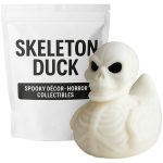 Skeleton Duck Figurine – Creepy Halloween Gothic Rubber Duck Alternative for Spooky Décor, Horror Collectibles & Gag Gifts