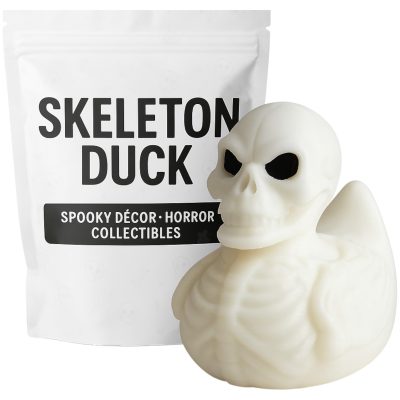 Skeleton Duck Figurine – Creepy Halloween Gothic Rubber Duck Alternative for Spooky Décor, Horror Collectibles & Gag Gifts – 3D Printed in Canada — 3D Printed Collectible by 3DCentral