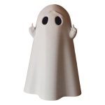 Number #1 Ghost Figurine – Funny Pointing Ghost Shelf Decoration for Halloween, Office & Spooky Desk Humor – 3D Printed in Canada — 3D Printed Collectible by 3DCentral
