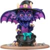 Dracoween Collection: Lord – Witch Dragon Figurine with Cauldron Base, Gothic Halloween Sorcery Collectible, Fantasy Statue for Spooky Shelf & Desk Displays – 3D Printed in Canada — 3D Printed Collectible by 3DCentral